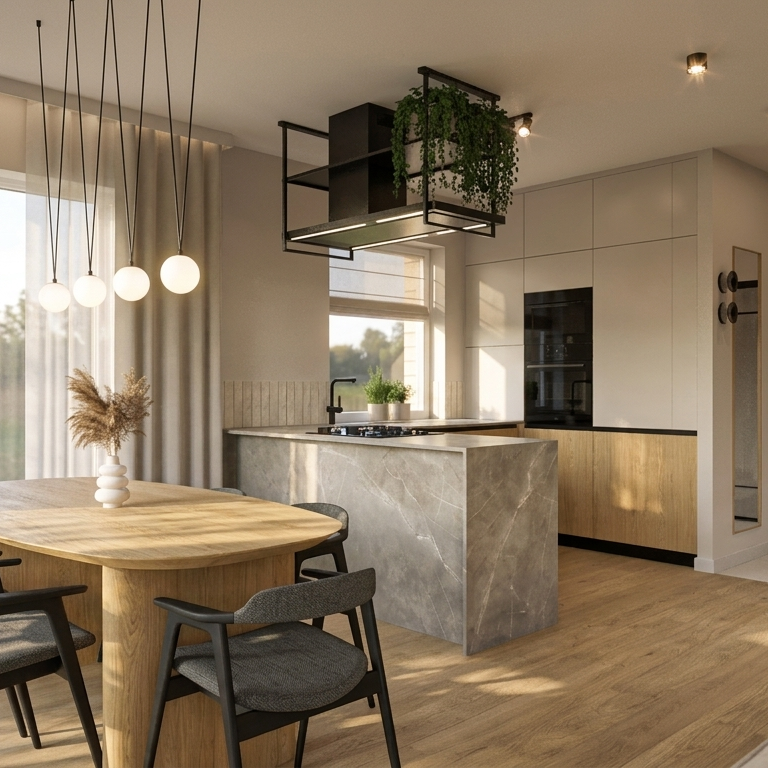 Projekt 1/2 | mieszkanie dwukondygnacyjne w zabudowie bliźniaczej